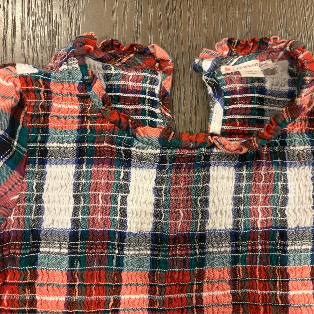 Crewcuts Multicolor Plaid Ruffle Top - Picture 3 of 3